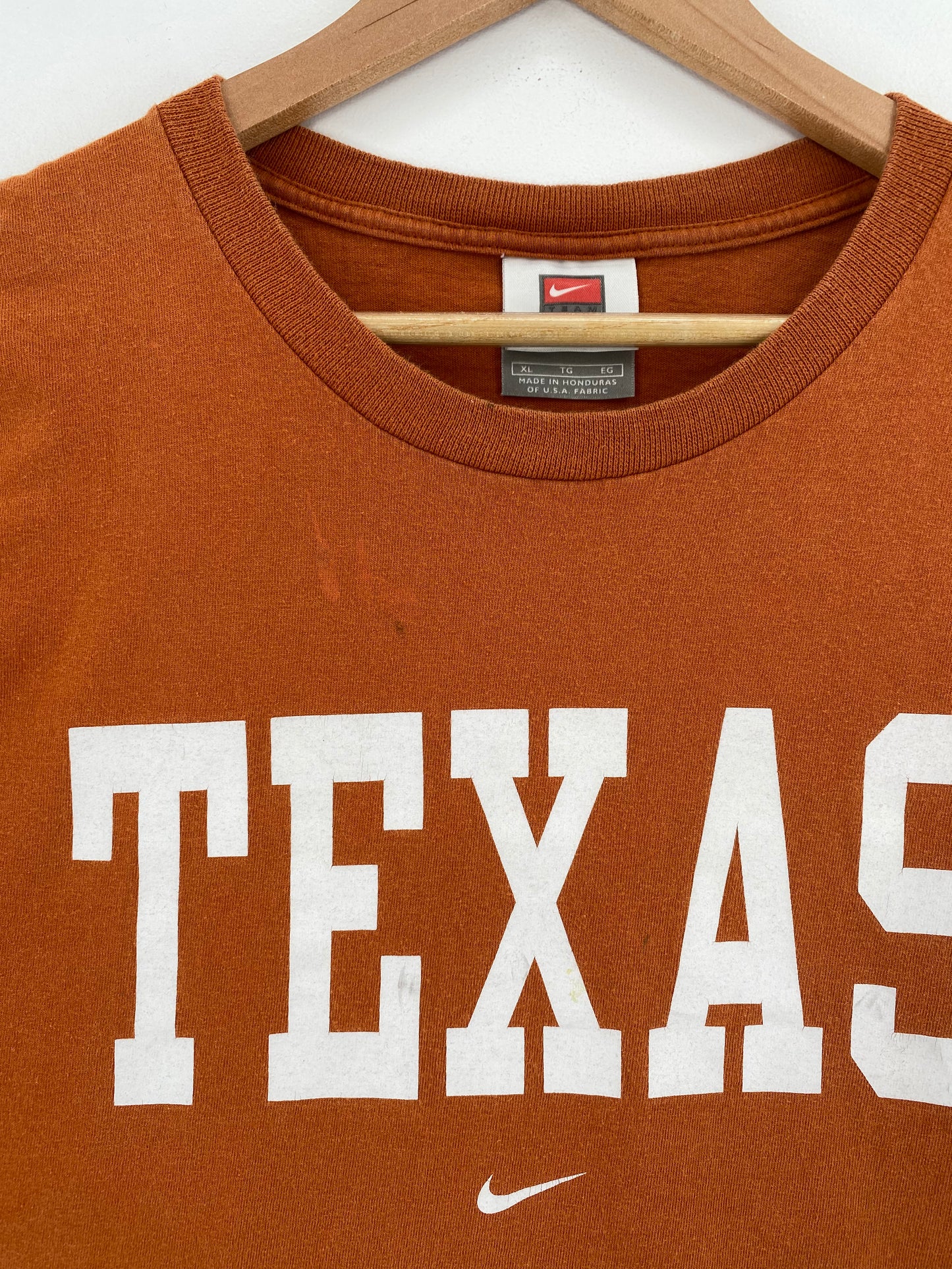 00' NIKE TEXAS LONGHORNS Size XL Vintage College T-Shirts / A2379