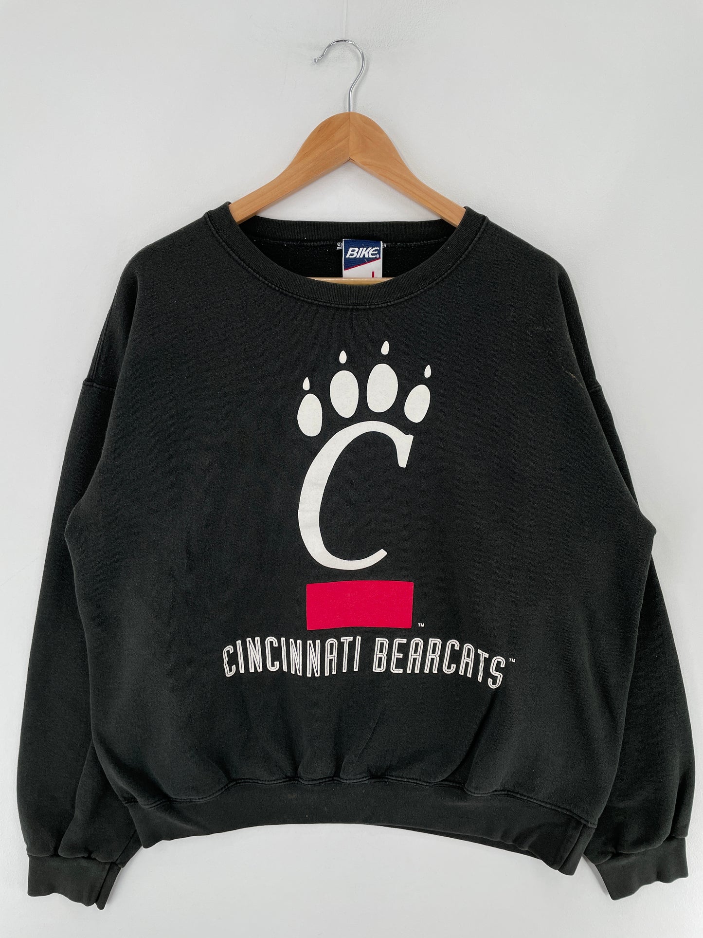 90's CINCINNATI BEARCATS Made in USA Size L Vintage College Sweat-Shirt / E6462S