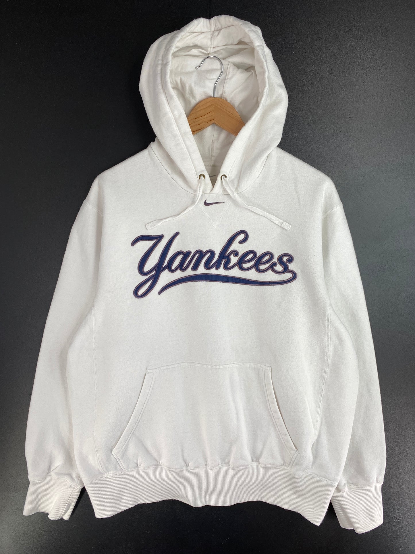 Vintage NIKE x NEW YORK YANKEES Size L Vintage MLB Hoodie Sweat-Shirt / E268