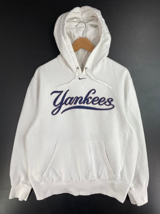 Vintage NIKE x NEW YORK YANKEES Size L Vintage MLB Hoodie Sweat-Shirt / E268