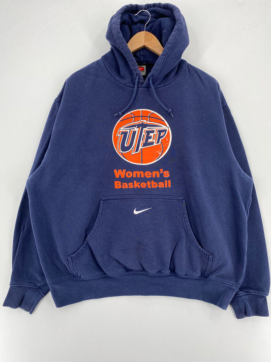 00' NIKE UTEP WOMEN'S BASKETBALL Size L Vintage College Hoodie Sweat-Shirt / A3215
