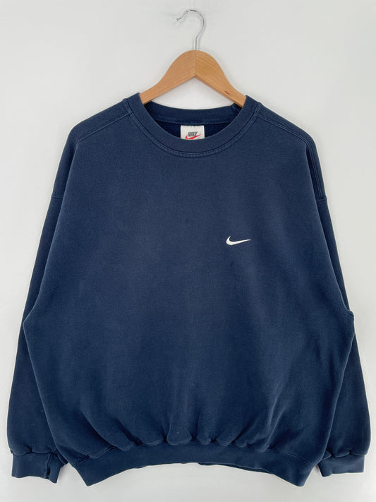 90’s NIKE MINI SWOOSH Made in USA Size XL Vintage Sweat-shirt / E5276S
