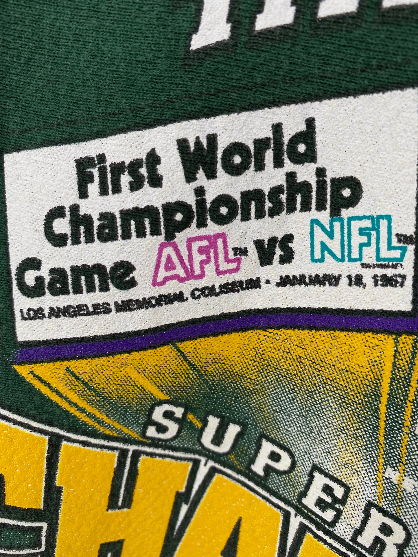 1997' SUPER BOWL GREEN PACKERS Made in USA Size XL Vintage NFL Sweat - Shirt/ K5888