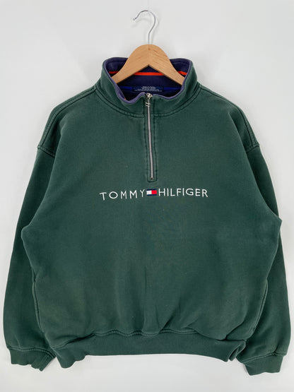 Vintage TOMMY HILFIGER Size L Half Zip Sweat-shirt / A909