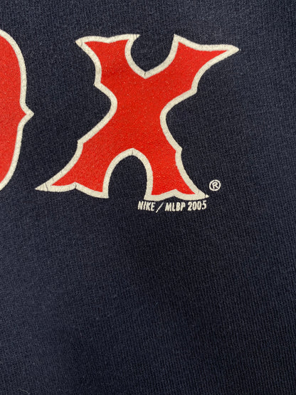 2005 NIKE BOSTON RED SOX Size L Vintage MLB Hoodie Sweat-shirt / A1381