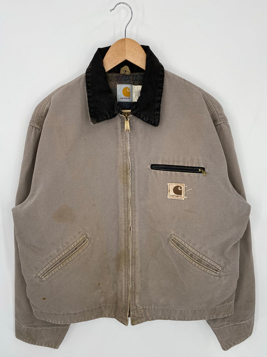 Vintage CARHARTT Made in USA Size L Zip-up Sweat-shirt Jacket / K8113