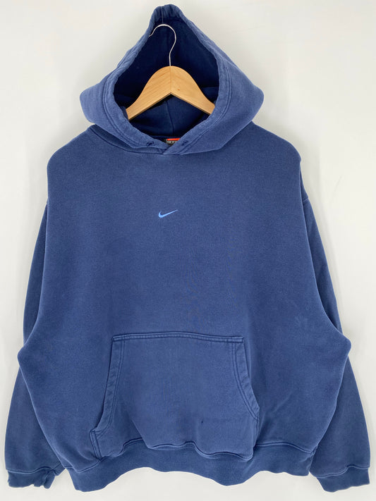 00' NIKE CENTER SWOOSH Size XL Vintage Hoodie Sweat-shirt / K8949