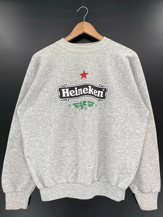 90’s HEINEKEN Made in USA Size L Vintage Sweat-Shirt / k5450