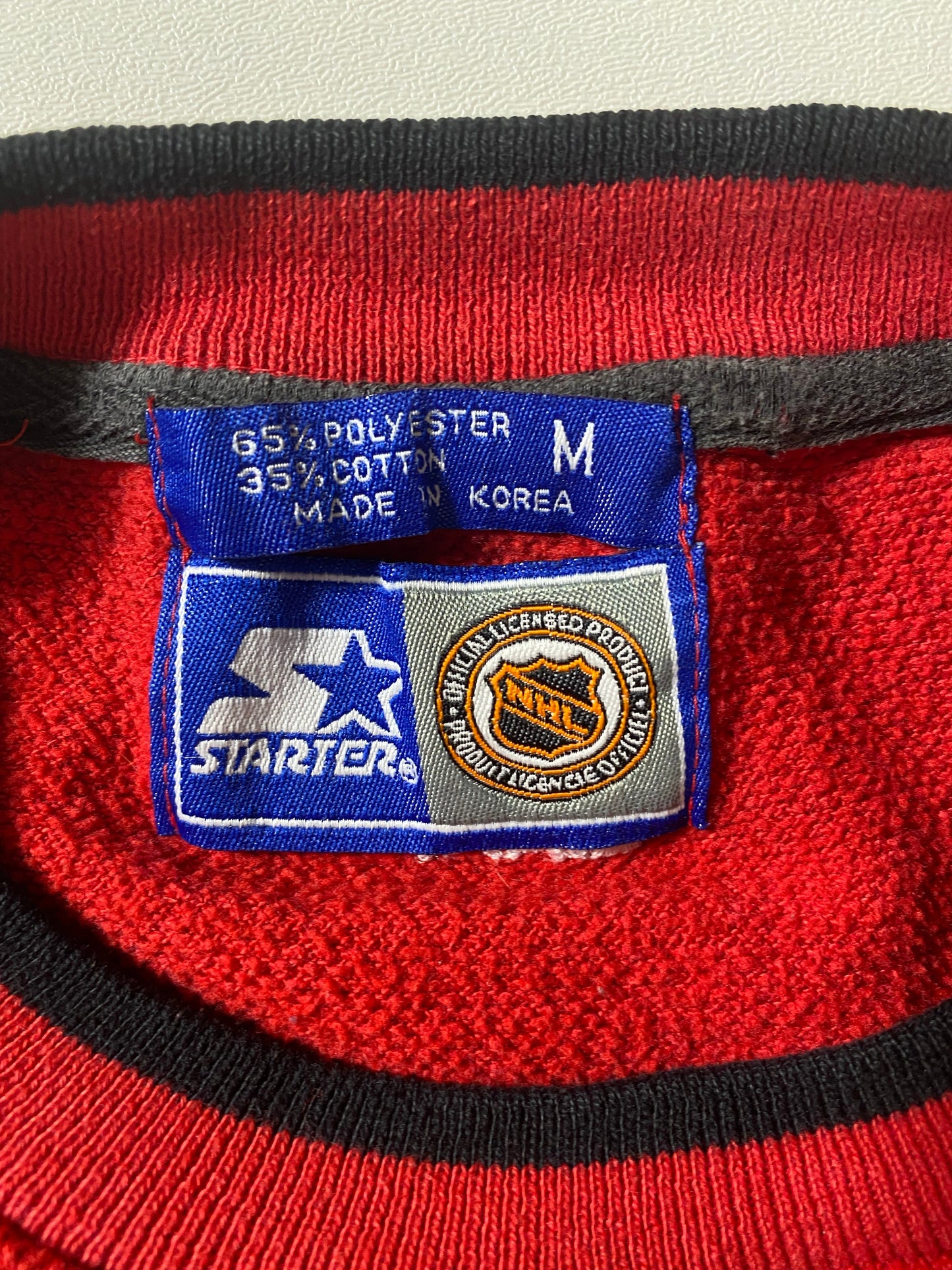 90's STARTER x DETROIT RED WINGS Size M Vintage NHL Sweat-Shirt / A8088