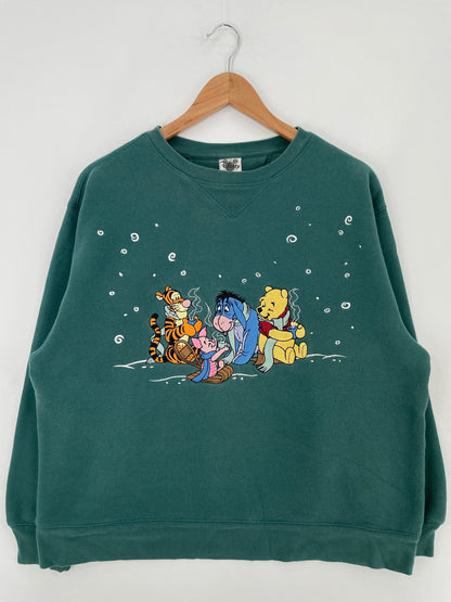 00' DISNEY WINNIE THE POOH Size M Vintage Sweat-Shirt / E1559S