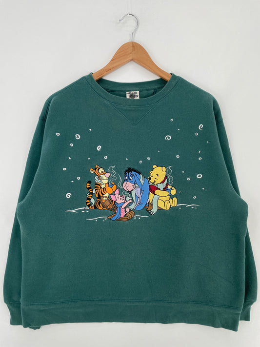 00' DISNEY WINNIE THE POOH Size M Vintage Sweat-Shirt / E1559S