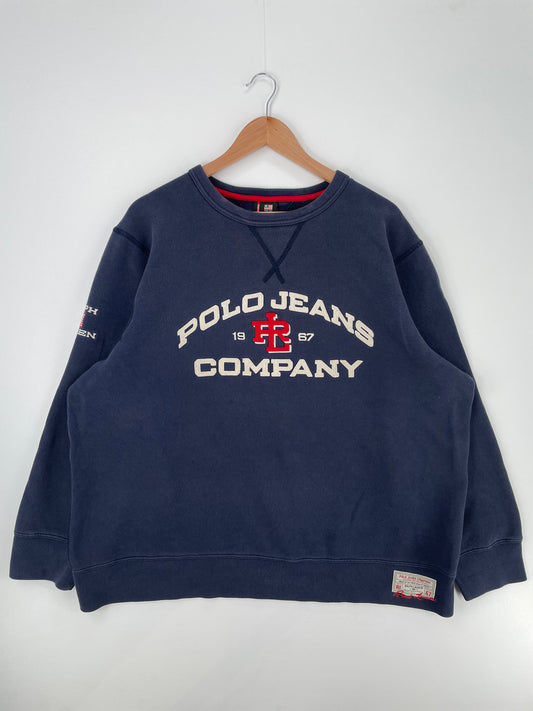90's POLO JEANS RALPH LAUREN Size XL Vintage Sweat-shirt / A410
