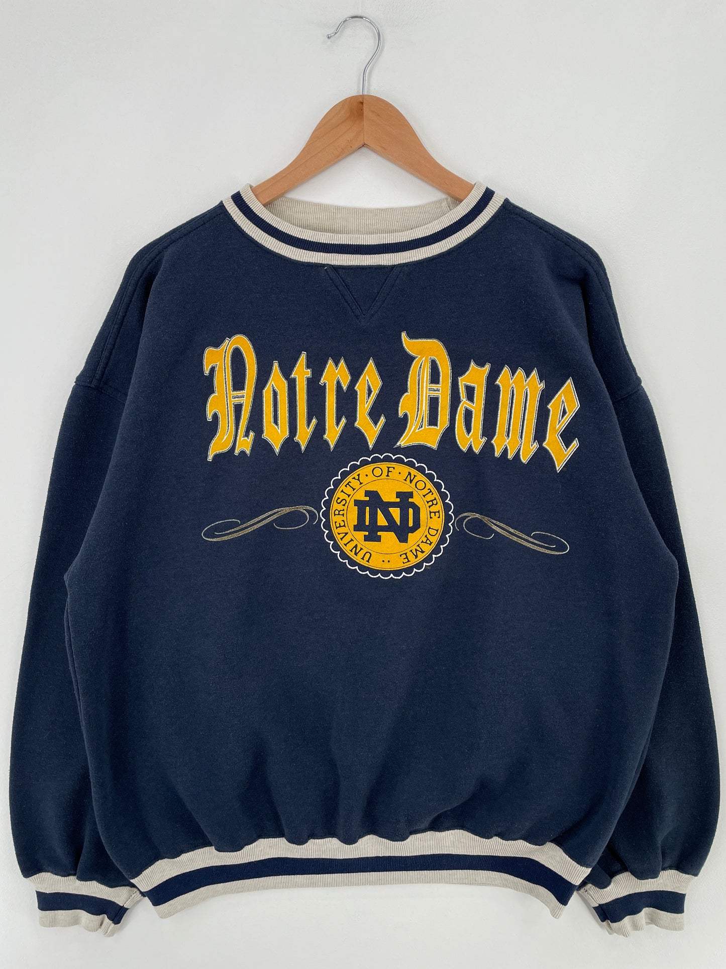 90’s NOTRE DAME Size XL Vintage College Sweat-Shirt / E3993S