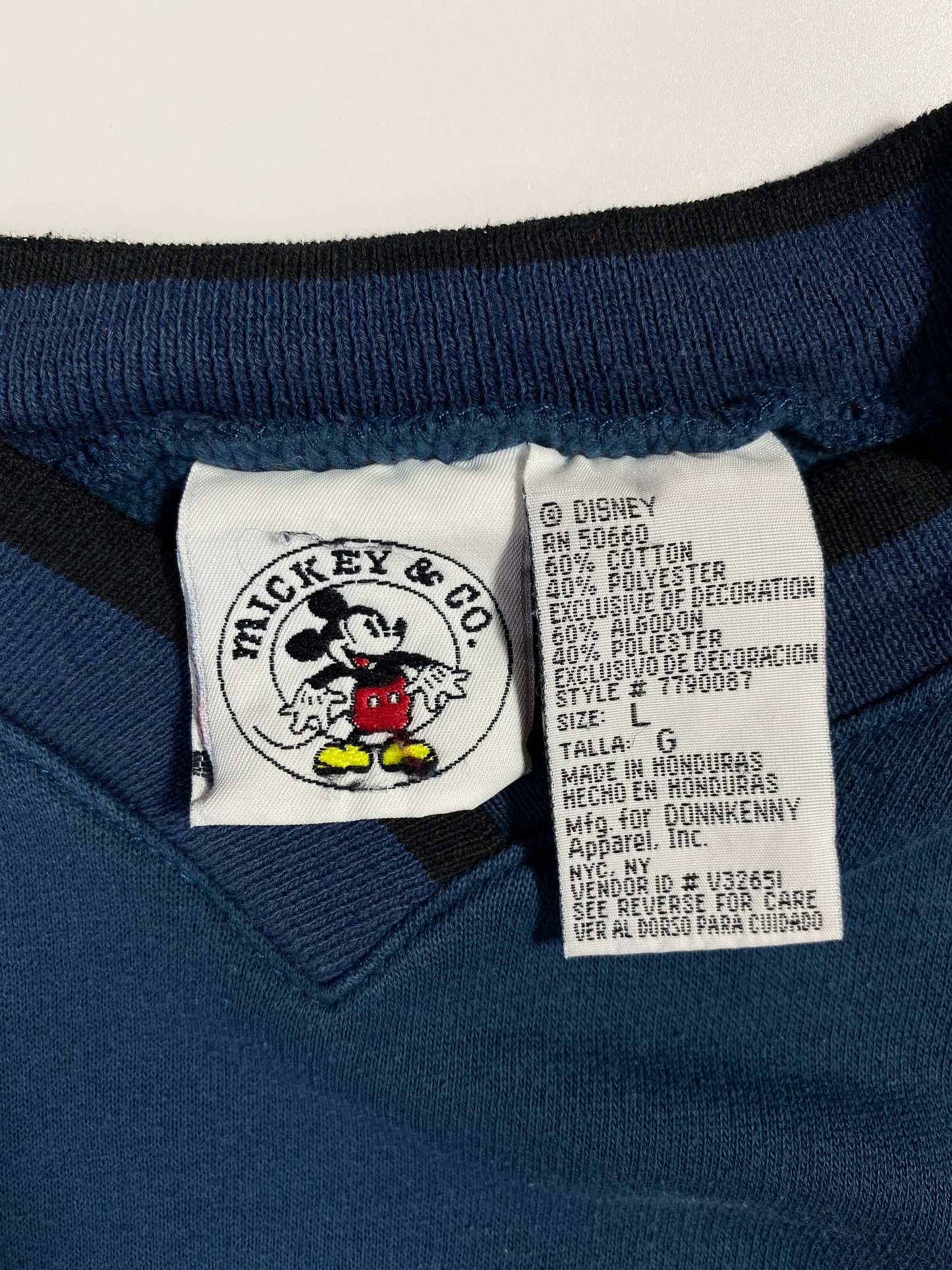 00' DISNEY MICKEY Size L Vintage Sweat-shirt / A7935