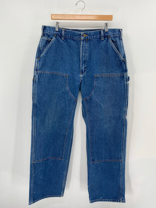 Vintage CARHARTT Size W36xL32 Double Knee Duck Pants / K6699