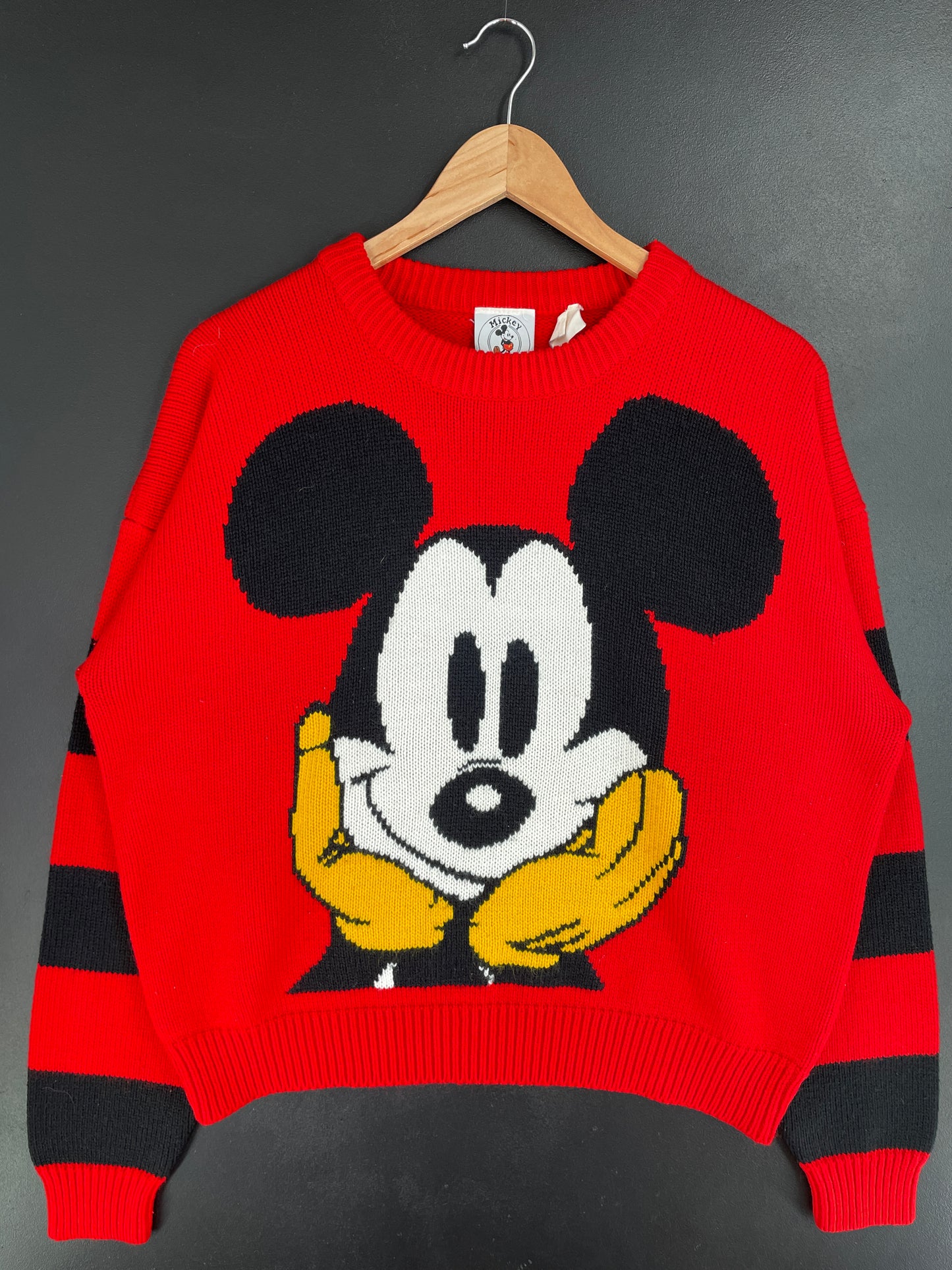 90's DISNEY MICKEY Size Approx.L Vintage Knitwear / A9916