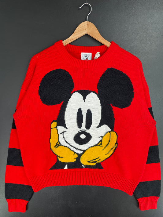 90's DISNEY MICKEY Size Approx.L Vintage Knitwear / A9916