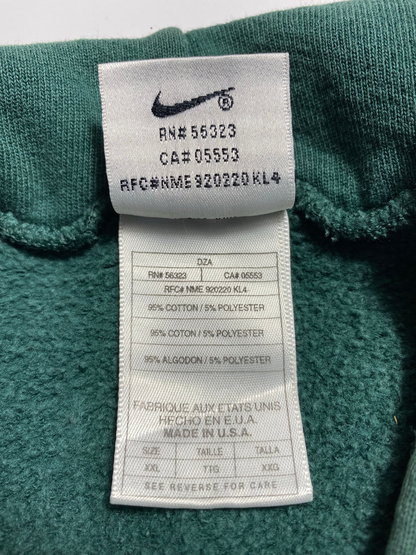 00' NIKE MINI SWOOSH Made in USA Size XXL Vintage Hoodie Sweat-shirt / K5971
