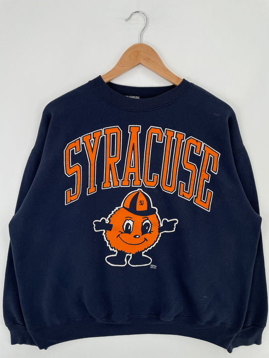 90's SYRACUSE Made in USA Size L Vintage College Sweat-Shirt / E1841S