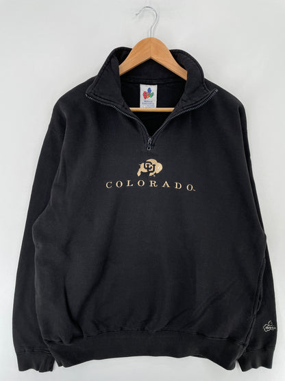 90’s COLORADO Size L Vintage College Half Zip Sweat-Shirt / E6633S