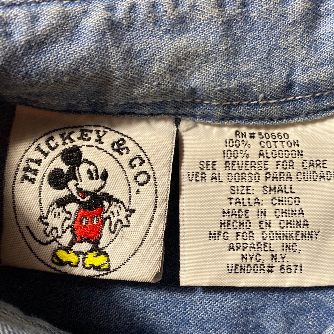 90's DISNEY MICKEY AND FRIENDS Size S Vintage Button down Shirts / E2168B