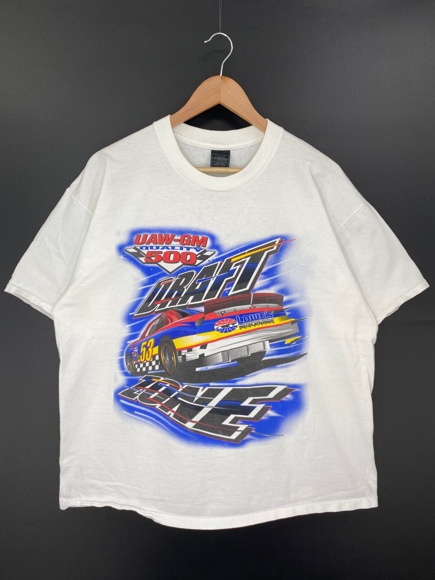 1999 UAW-GM x LOWE'S Made in USA Size L Vintage Racing T-Shirts / K9656