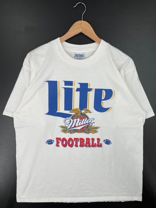 Vintage LITE MILLER FOOTBALL Size XL T-shirt / A1019