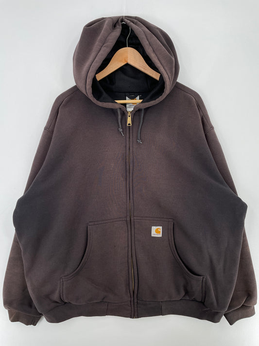 .Vintage CARHARTT Size Approx.XXL Zip-up Hoodie Sweat-Shirt / E4360S