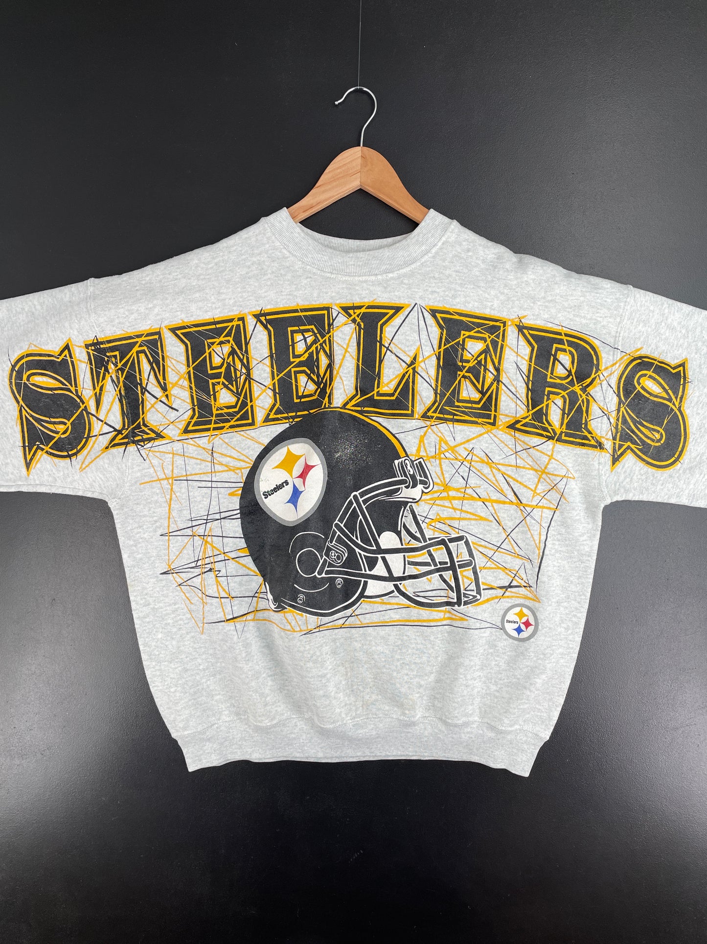 90's PITTSBURGH STEELERS Size XL Vintage NFL Sweat-Shirt / E1004