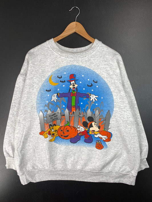 90’s DISNEY MICKEY HALLOWEEN Approx. Size L Vintage Sweat-shirt / A7291