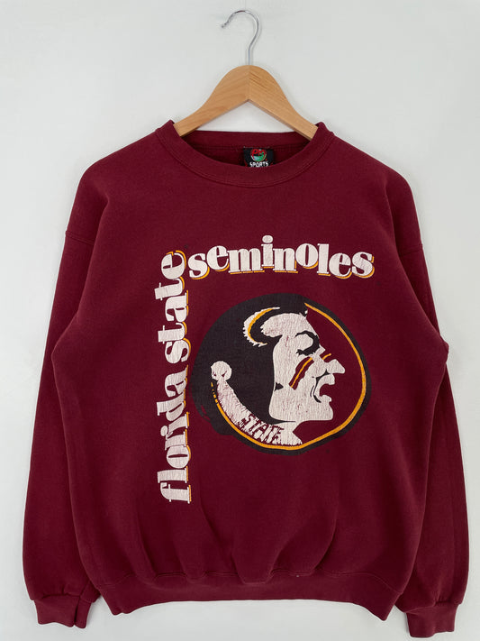 90's FLORIDA STATE SEMINOLES Made in USA Size L Vintage NFL Sweat-Shirt / E4084S