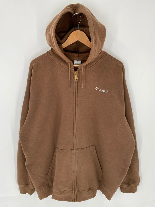 Vintage CARHARTT Size XL Zip Up Hoodie Sweat-Shirt / K8777