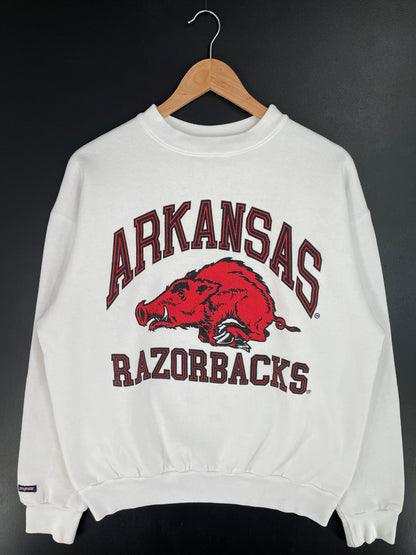 90's ARKANSAS RAZORBACKS Made in USA Size XL Vintage College Sweat-shirt / A9972