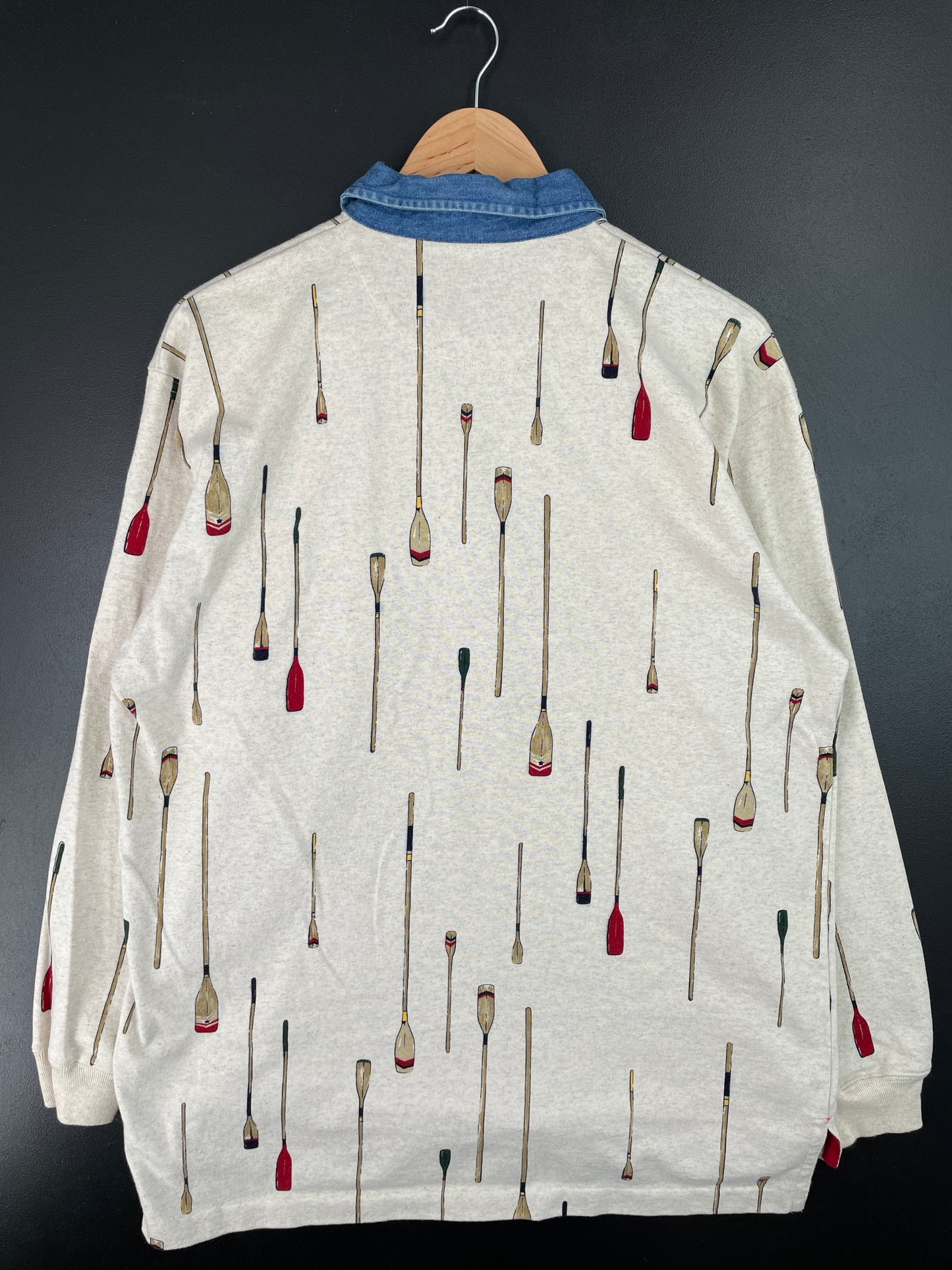 90's CHAPS RALPH LAUREN Size L Vintage Rugby-Shirt / A8353