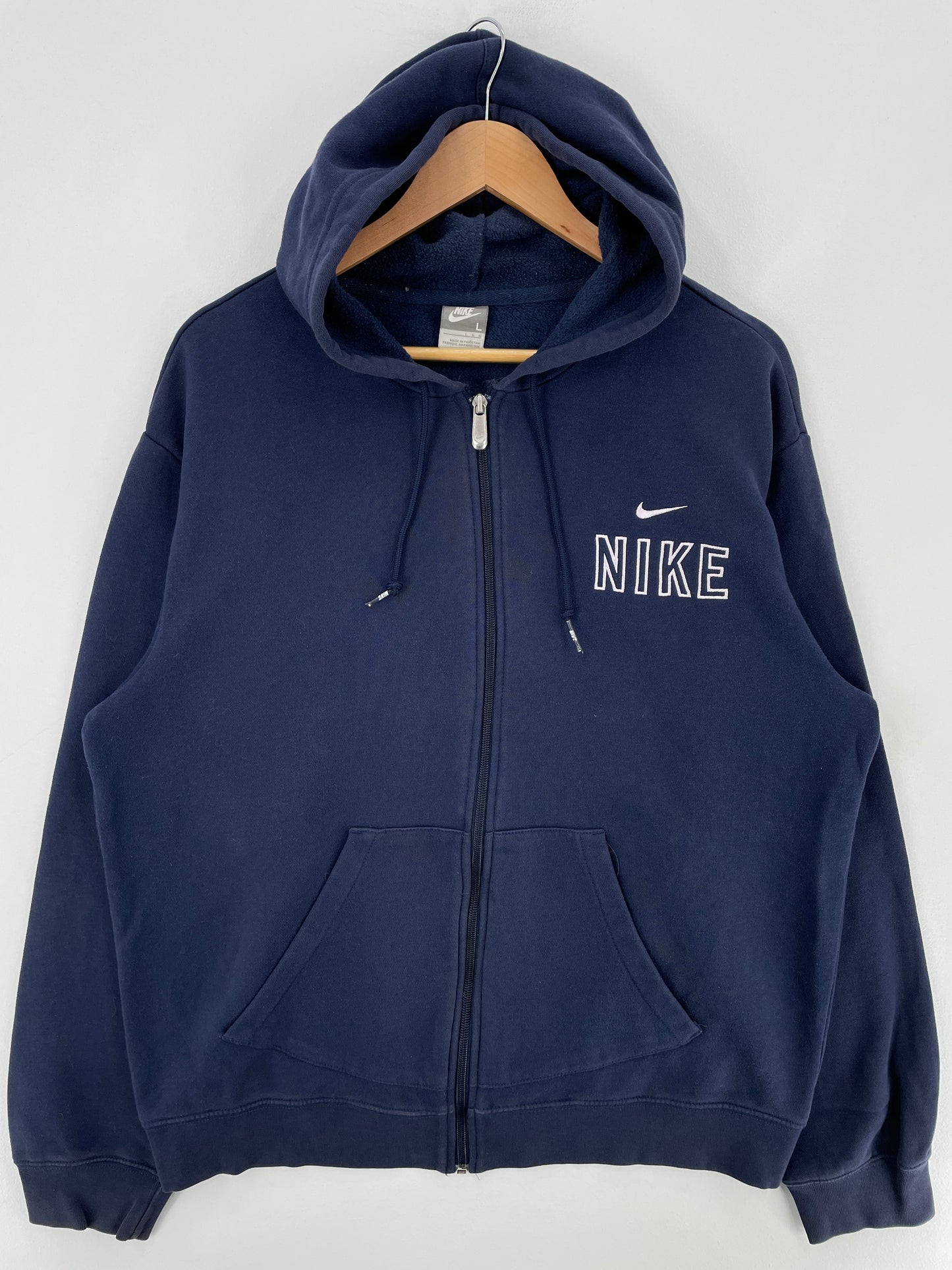 00' NIKE Size L Vintage Zip-up Hoodie Sweat-shirt / E3567S