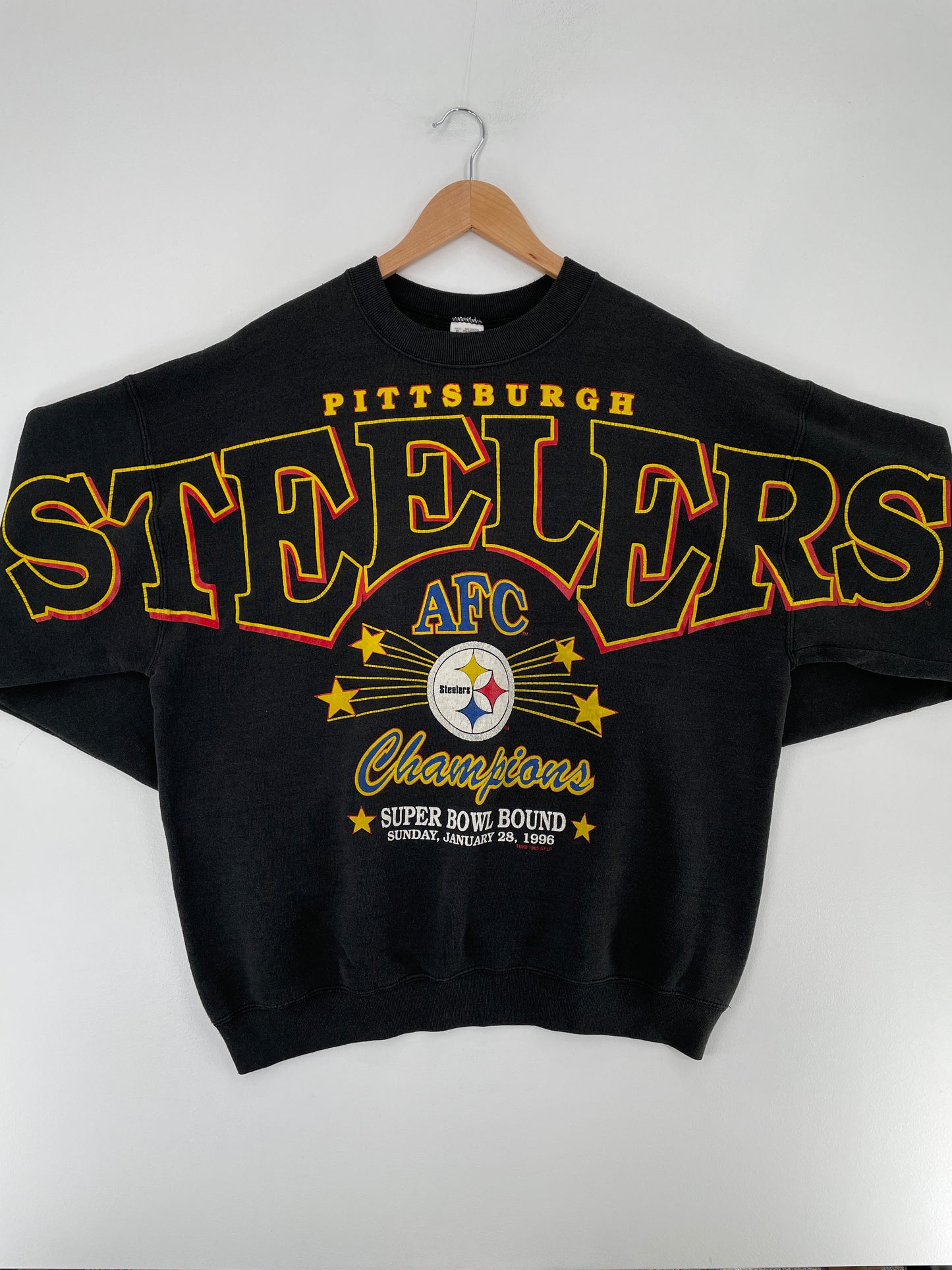1996 PITTSBURGH STEELERS Made in USA Size XL Vintage NFL Sweat-shirt / E5482S