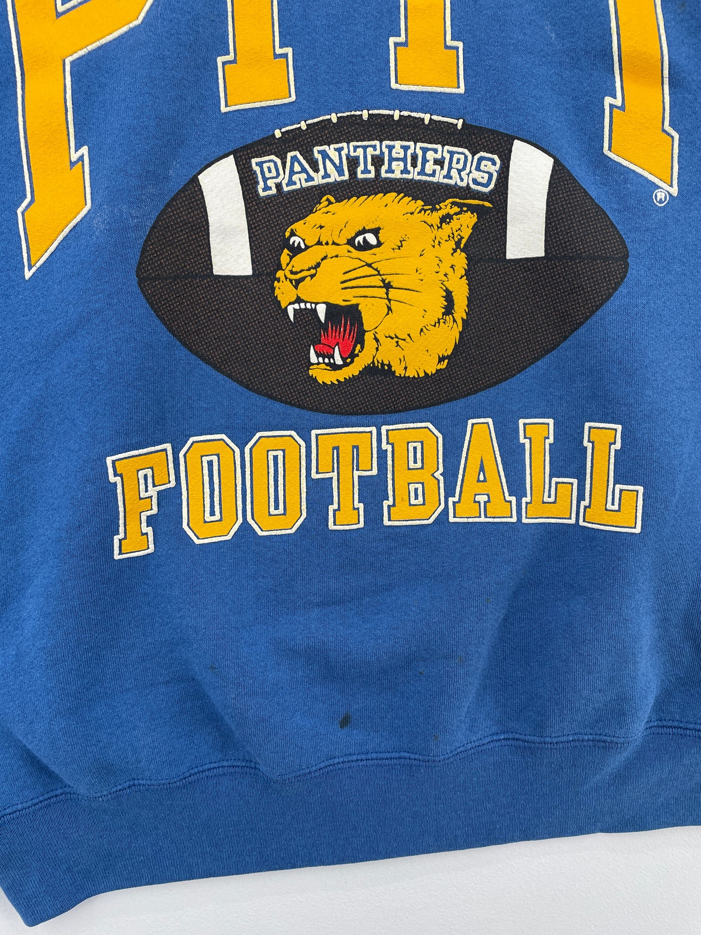 90's PANTHERS PITT Made in USA Size L Vintage College Sweat-shirt / E1306S