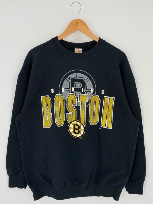 90's BOSTON BRUIKS Size L Vintage NHL Sweat-Shirts/ K6978
