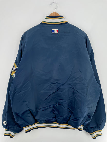 Vintage STARTER x MILWAUKEE BREWERS Size XXL Vintage Nylon Padded Jacket / E864