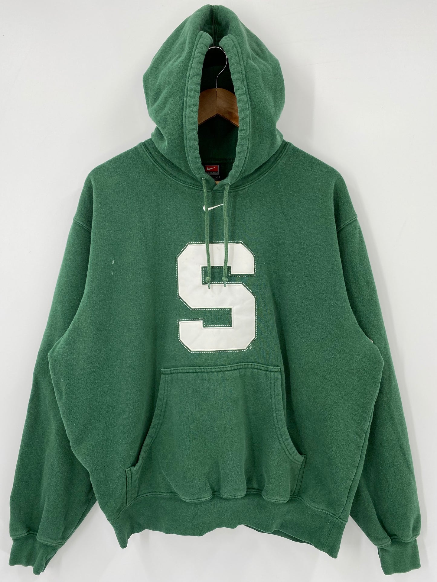 00' NIKE MICHIGAN STATE SPARTANS Size M Vintage Hoodie Sweat-shirt  / K4255