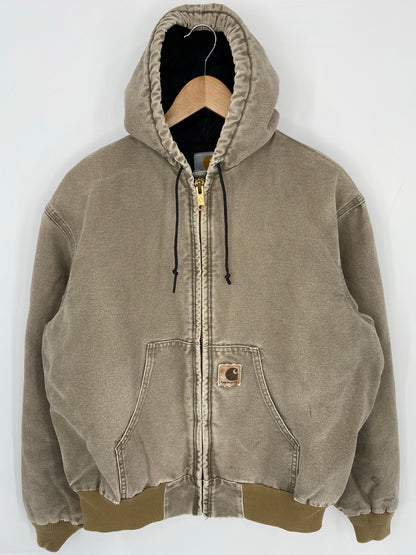 Vintage CARHARTT Size L Zip-up Hoodie Sweat-shirt Jacket / K8106