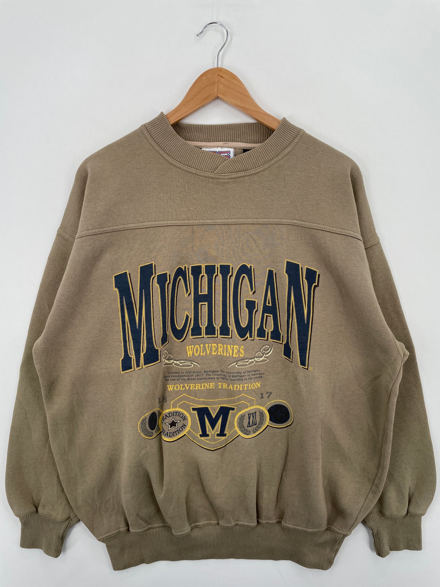 90's MICHIGAN WOLVERINES Size L Vintage College Sweat-Shirt / A6584