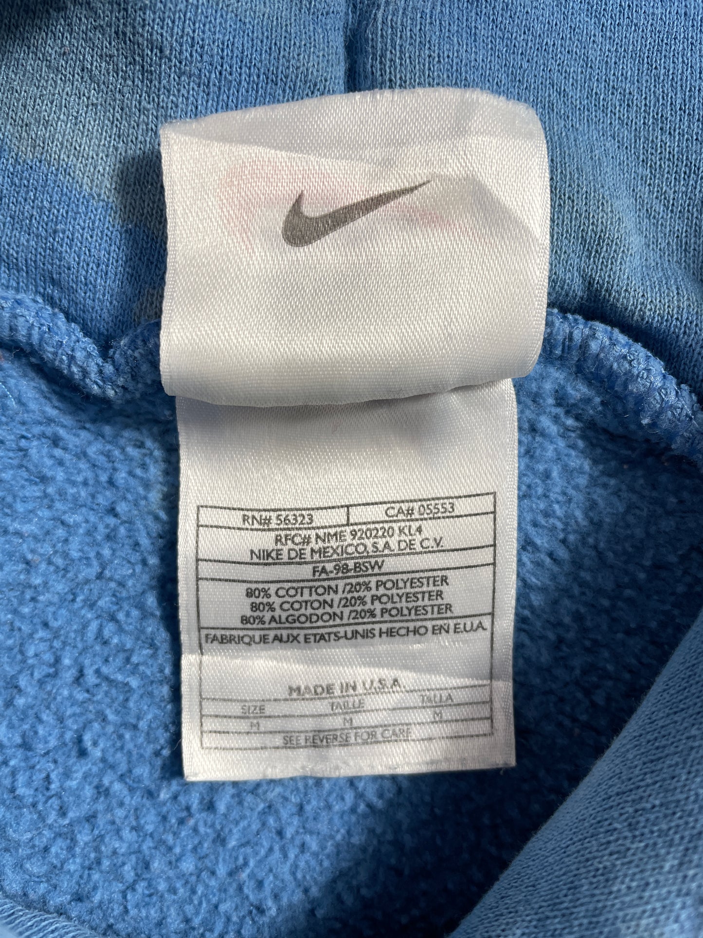 90's NIKE Made i USA Size M Vintage Hoodie Sweat-shirt / E4637S