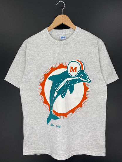 1993 MIAMI DOLPHINS Made in USA Size L Vintage NFL T-shirt / A171