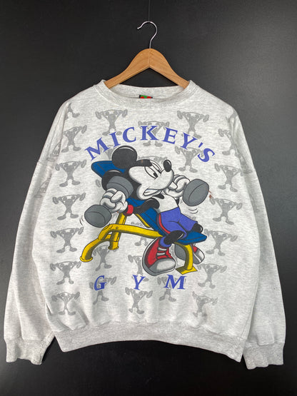 90's DISNEY MICKEY'S GYM Approx. Size L Vintage Sweat-shirt / A7228