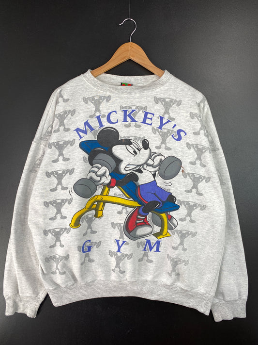 90's DISNEY MICKEY'S GYM Approx. Size L Vintage Sweat-shirt / A7228