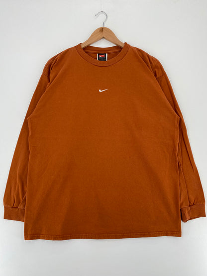 00' NIKE CENTER SWOOSH Size L Vintage Long Sleeve T-shirt / A2969