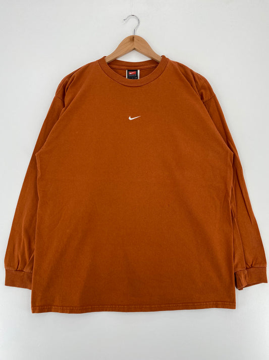 00' NIKE CENTER SWOOSH Size L Vintage Long Sleeve T-shirt / A2969