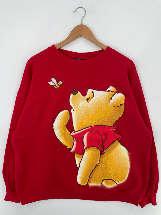 00' DISNEY WINNIE THE POOH Made in USA Size L-XL Vintage Sweat-Shirt / E1424S