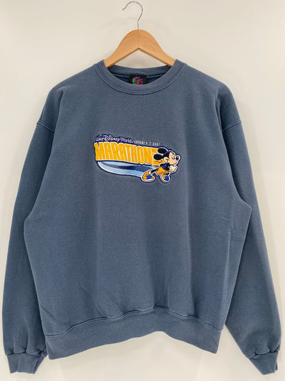 2001 DISNEY MICKEY MARATHON Size L Vintage Sweat-shirt / K6409